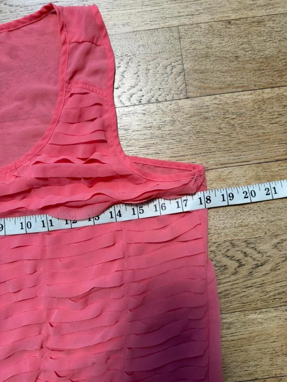 Women's Coral Sleeveless Ruffle Tank Top